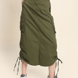 Bene Kleed Women Pure Cotton Midi Parachute Skirts-picture-26