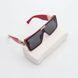 PELLE LUXUR Unisex Rectangle with UV Protected Lens Sunglasses PL25GS304-8