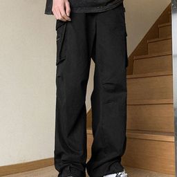 KPOP Men Original Mid-Rise Cargos Trousers-picture-45
