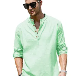 APEKTRA Men Mandairan Coller Roll-Up Sleeves Kurta-picture-25