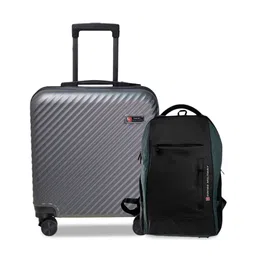 SWISS MILITARY Hard Sided Cabin Trolley Suitcase With Backpack-image-70