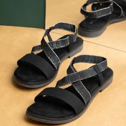 Inc 5 Women Striped Open Toe Flats-image-44