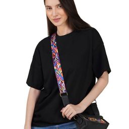 30 Looks Women V-Neck Applique T-shirt-image-96
