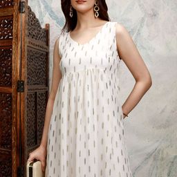 Vishudh Women Floral Print A-Line Maxi Dress-picture-12
