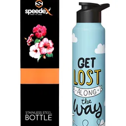 Speedex Multicoloured & Multicoloured Single Stainless Steel Printed Single Wall Vacuum Water Bottle-image-74
