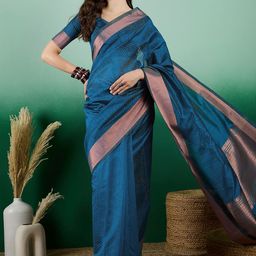 HMP Fashion Woven Design Zari Pure Silk Saree-image-73