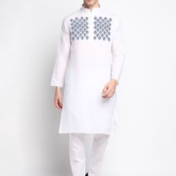 PulseIQ Men Ethnic Motifs Printed Regular Kurta Sets-picture-3