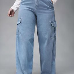 Miss Chase A+ Women Wide Leg High-Rise Light Fade Stretchable Jeans-image-77