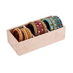 AZYEEA Cream-Coloured Set of 1 Regular Jewellery Organiser Organisers-image-52
