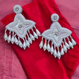 PRIAANSHA CREATIONS Contemporary Pearl beaded Earrings-image-7