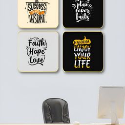 Livin'luxe Unisex Set Of 4 Motivational Quote Wood Wall Paintings-picture-5