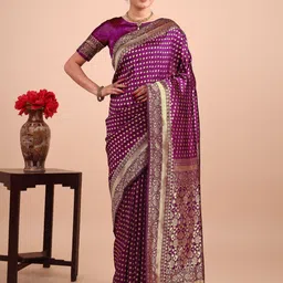 SAREEFLAME Woven Design Zari Art Silk Designer Kanjeevaram Saree-picture-17