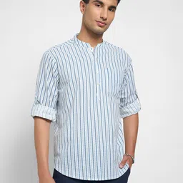 indus route by Pantaloons Men Cotton Embroidered Thread Work Kurta-image-58