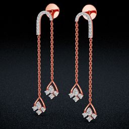 Joyalukkas Rustling Leaf Diamond Earring-2.37 gm-image-16