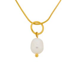 INTERSTELLAR Women Gold-Plated Stainless Steel Pearls Pendant-picture-2
