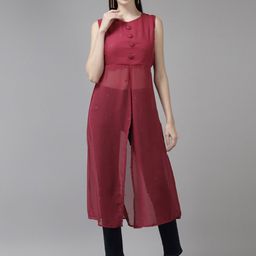 CORSICA front high slits Show Off Button Detailing Top-image-67