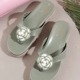 PLANET WALK Women Solid Round Toe Leather Sandals-image-38
