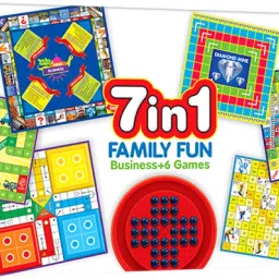 7 in 1 Board Game (1223) Brainvita,Business,Ludo,Snakes & Ladders and more Party & Fun Board Game-26