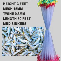 barsha fishing nets 15mm fishing net mud sinker Fishing Net image 2