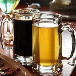 (Pack of 2) Premium Glass Beer Mugs with Handle , Crystal Clear Glass Beer Mug Glass Set Beer Mug-picture-0