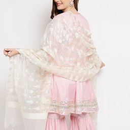Dupatta Bazaar Woven Design Zari Dupatta image 5