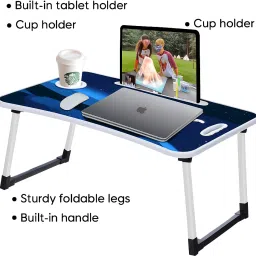 sai praseeda AdjustableTableMateLaptop,KidStudyTableUtilityTableMultiPurposeTableBLACKColor Plastic Portable Laptop Table image 2