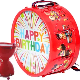 Musical Medium Damru(8.3x10.2cm) with Medium Drum(20.3x10.7cm)-26