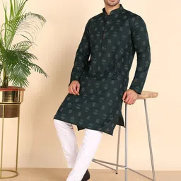 Anouk Square Printed Mandarin Collar Full Sleeves Straight Kurta-image-12