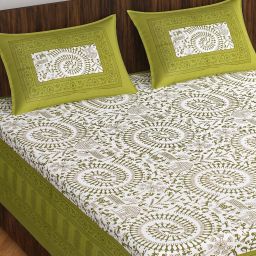 110 TC Cotton King Printed Flat Bedsheet-27