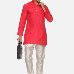 Sethukrishna Men Fuchsia Kurta image 5