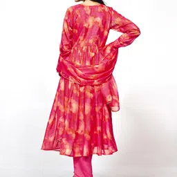 Sangria Printed A-Line Kurta With Trousers & Dupatta image 4