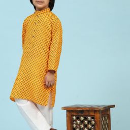 Pro-Ethic STYLE DEVELOPER Boys Ethnic Motifs Printed Kurta With Pyjamas image 3