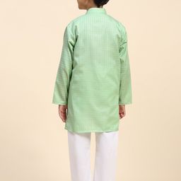 Pro-Ethic STYLE DEVELOPER Boys Woven Design Pure Cotton Kurta with Pyjamas image 3
