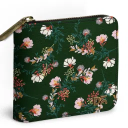 Women Casual Green Artificial Leather Wallet-image-38
