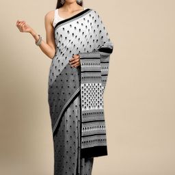 BUTA BUTI Floral Pure Cotton Saree-image-43