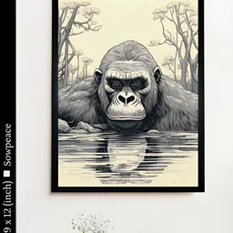 SOWPEACE Grey & White 1 Piece Canvas Birds and Animals Wall Photographs-image-1