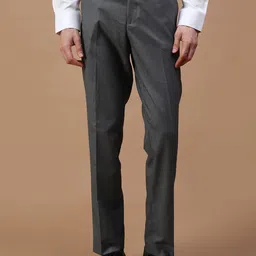 J White by Vmart Men Slim Fit Mid-Rise Formal Trousers-picture-7