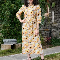 TANDUL Women Floral Print Shirt Dress-image-32