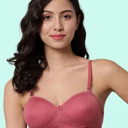 Samvar Red Cotton Non-Wired Non Padded Minimizer Bra-picture-12