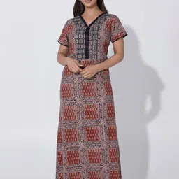Maybell Women Printed Maxi Nightdress-picture-17