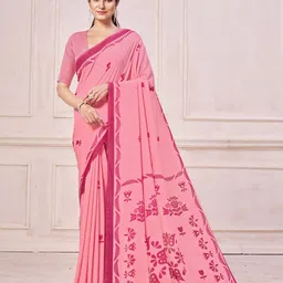 Garden Vareli Ethnic Motifs Printed Pure Chiffon Saree-picture-7