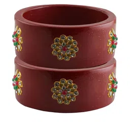 Vidhya Kangan Multi-Coloured Brass Bangles-image-68