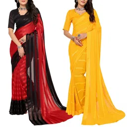 Moda Rapido Pack of 2 StripedSaree-picture-20