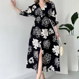 PIMU Floral Print Fit & Flare Midi Dress-picture-26
