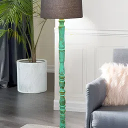 Homesake Grey & Blue Textured Wood FloorLamp-26