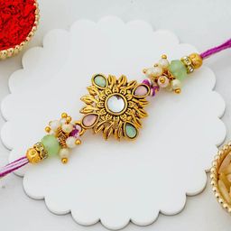eCraftIndia Thread Beautiful Floral Rakhi-image-7