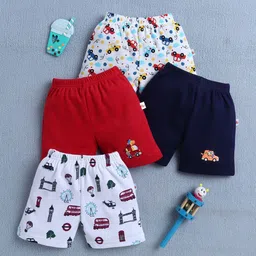 BUMZEE Boys Pack Of 4 Conversational Printed Regular Shorts-picture-13
