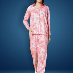KATLINE Printed Three-Quarter Sleeves Shirt With Trousers-image-76