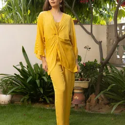Ambraee Muslin Tunic With Trouser Co-Ord Set image 5