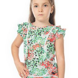 Cherry Crumble Girls Floral Printed Cotton Regular Top-16